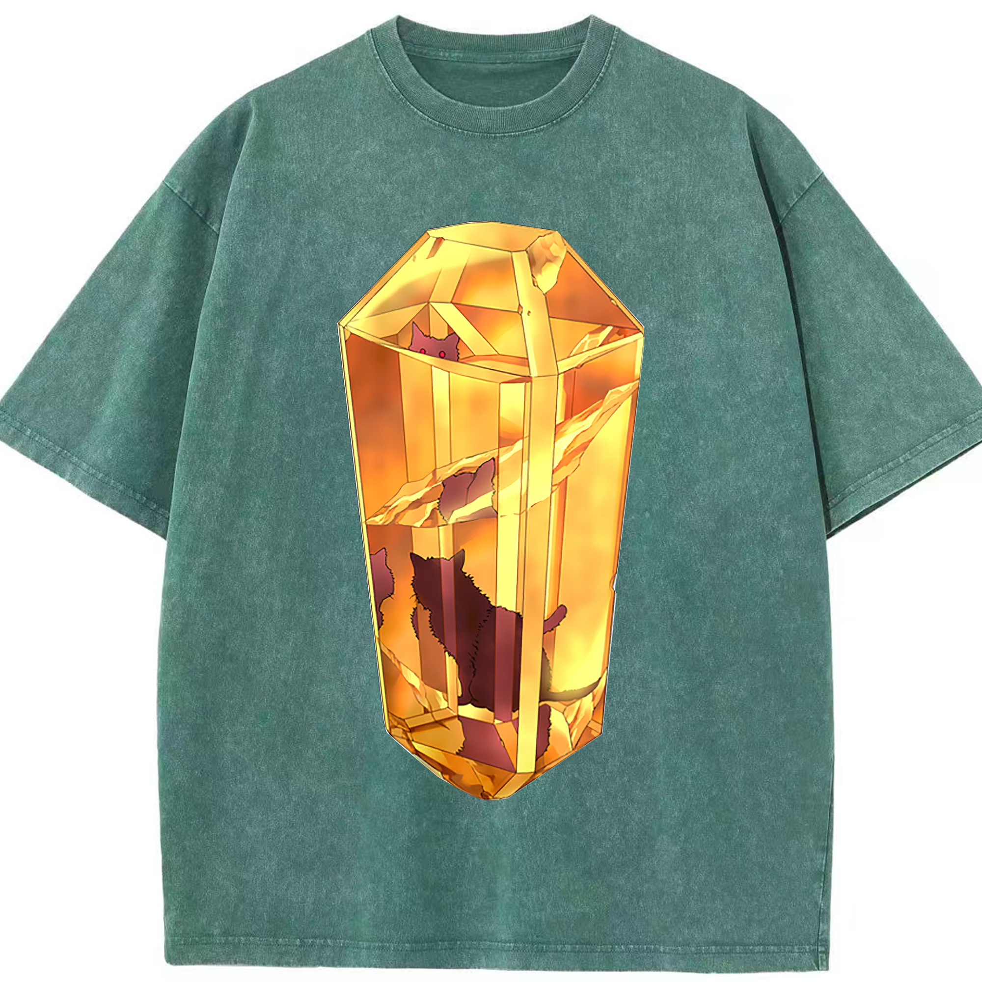 （画像用） 遊☆戯☆王 Yu-Gi-Oh! 綿100% ヴィンテージ風 半袖Tシャツ（フロントプリント）